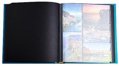 Fotoalbum Exacompta 29x32cm 60 zwarte pagina's Néo Déco blauw