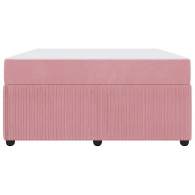 Bedframe met matras met matras Roze 160 x 200 cm Fluweel