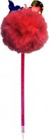 LG Imports Fluffy balpen met zeemeermin rood 28,5 cm - thumbnail