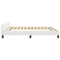 Bedframe met hoofdeinde zonder matras 180x200 cm wit - thumbnail