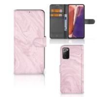 Samsung Galaxy Note 20 | Bookcase | Marble Pink - Origineel Cadeau Vriendin - thumbnail