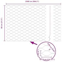 VidaXL Hexagon hek groen 0,8 x 25 m pvc - thumbnail