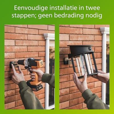 Philips LED Geri 929004633001 Wandlamp op zonne-energie met bewegingsmelder LED 3.2 W Zwart Philips LED Geri 929004633001 Wandlamp op zonne-energie met bewegingsmelder LED 3.2 W Zwart