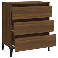 Dressoir 60x35x69 cm bewerkt hout bruin eikenkleur - thumbnail
