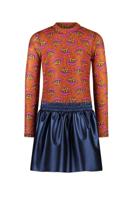 B.Nosy Meisjes jurk print bruin - Ola - Original bloemen - thumbnail