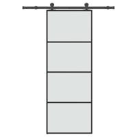 VidaXL Schuifdeur met beslag 76x205 cm esg-glas en aluminium - thumbnail