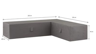 Madison Loungesethoes 255x255x70 cm grijs Madison Loungesethoes 255x255x70 cm grijs