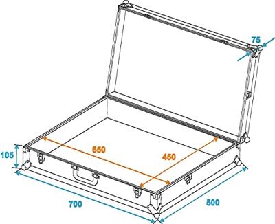 Roadinger Roadinger FOAM Flightcase (l x b x h) 185 x 710 x 520 mm