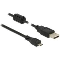 Delock 84900 USB-kabel USB 2.0 USB-A stekker, USB-micro-B stekker 0.50 m Zwart Met Ferrietkern - thumbnail