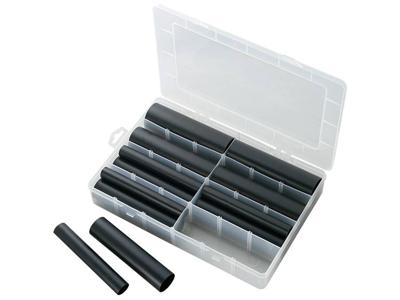 TRU COMPONENTS 1566431 Krimpkous assortiment Zwart Krimpverhouding: 6:1 12 onderdelen