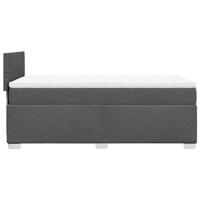 Boxspring met matras stof donkergrijs 90x190 cm - thumbnail