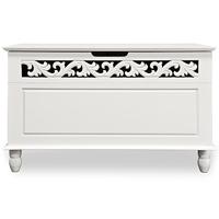 Monzana Houten Opbergkist in Wit - thumbnail