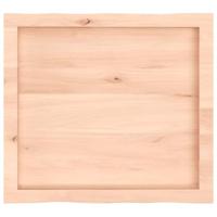 Tafelblad natuurlijke rand 60x50x(2-4) cm massief eikenhout - thumbnail
