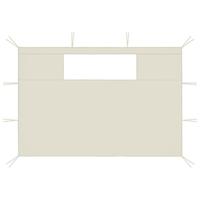 Prieelzijwanden met ramen 2 stuks cremekleurig - thumbnail