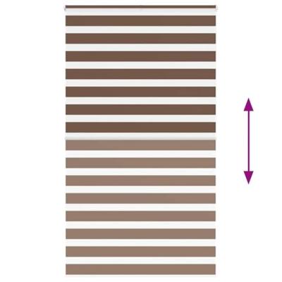 Zebra rolgordijn 130x200 cm stofbreedte 125,9cm polyester bruin