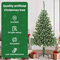 VidaXL Kerstboom met 300 led met standaard groen 180 cm pvc - thumbnail