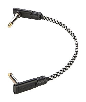 RockBoard Tweed Series Flat Patch Cable Salt&Pepper 20 cm