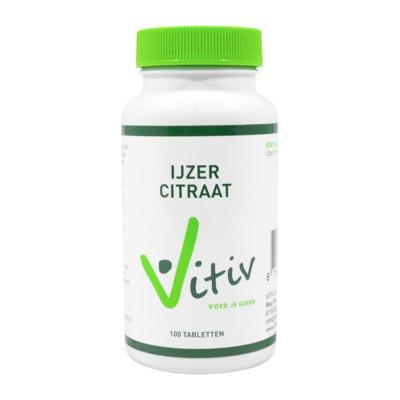 Vitiv IJzer citraat 100 Tabletten Vitiv IJzer citraat 100 Tabletten