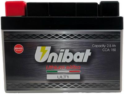 Unibat lifepo4 batterij "ult1". battery ult1 4pin lithium extra