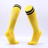 Kinderen voetbal sokken jongens Soccer sock Kid boven knie effen sokken lange voetbal kousen mannen over knie hoge sok maat: Kids size (geel) - thumbnail