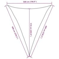 VidaXL Zonnezeil 160 g/m² 5x6x6 m hdpe zwart - thumbnail