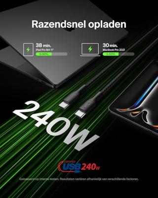 Kabel USB naar Lightning Belkin CAB025HQ2MBK Zwart 2 m Kabel USB naar Lightning Belkin CAB025HQ2MBK Zwart 2 m
