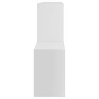 Wandschap 100x18x53 cm bewerkt hout wit - thumbnail