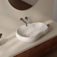 Opbouw Waskom Ideavit Solidseed 62x42x11 cm Solid Surface Mat Wit - thumbnail