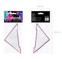 Honeycomb Diamant Donker Roze 20cm - thumbnail