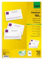 Sigel DP830 Bedrukbare visitekaarten 85 x 55 mm Helderwit 150 stuk(s) Papierformaat: DIN A4 - thumbnail