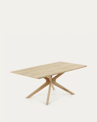 Kave Home Armande Eettafel 200 x 100 cm eiken fineer