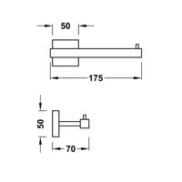 Toiletrolhouder Tres Cuadro Zonder Deksel Mat Wit Tres - thumbnail