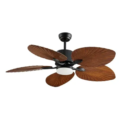 CristalRecord Plafondventilator Palm Ø 132 cm bruin zwart