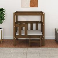 Hondenmand 65,5x43x70 cm massief grenenhout honingbruin - thumbnail