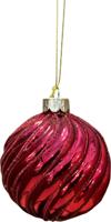 Kerstbal swirl rood 8 cm Uniplant - Uniplant - thumbnail