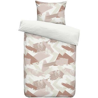 Dekbedovertrek Lille - wit/roze - 140x200/220 cm - Leen Bakker