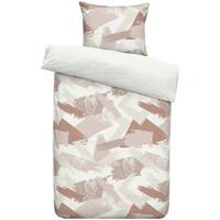 Dekbedovertrek Lille - wit/roze - 140x200/220 cm - Leen Bakker - thumbnail