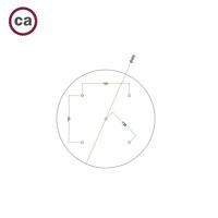 Plafondkap wit met 5 uitgangen rond 40cm - thumbnail