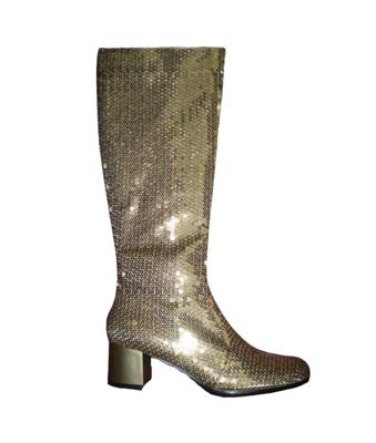 Paillettenlaarzen goud