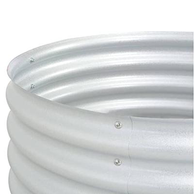 VidaXL Plantenbak verhoogd 80x80x44 cm gegalvaniseerd staal zilver