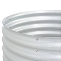 VidaXL Plantenbak verhoogd 80x80x44 cm gegalvaniseerd staal zilver - thumbnail