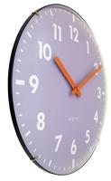 Wandklok 35 cm bolvormige glaslens - geruisloos - glas - NeXtime 'Duomo' - thumbnail