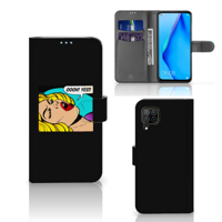 Huawei P40 Lite Wallet Case met Pasjes Popart Oh Yes - thumbnail