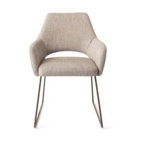 Jesper Home Eetkamerstoel 'Yanai' Slide Rose Gold, kleur Biscuit Beach - thumbnail