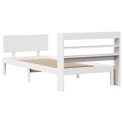 Bedframe met hoofdeinde zonder matras 90x200 cm wit