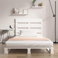 Bedframe massief grenenhout wit 120x190 cm - thumbnail