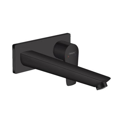 Wastafelmengkraan Talis E HansGrohe Afdekset Uitloop 22.5 cm en Afvoerplug Mat Zwart