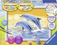 Ravensburger Schilderen op nummer - springende dolfijnen - thumbnail