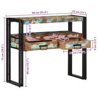 Wandtafel Multikleur 90 x 33 x 75 cm Massief Gerecycled Hout - thumbnail
