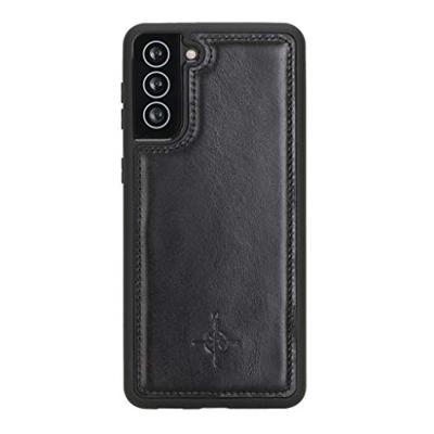 NorthLife - Samsung Galaxy S21 - Backcover hoesje Echt Leer - Zwart NorthLife - Samsung Galaxy S21 - Backcover hoesje Echt Leer - Zwart